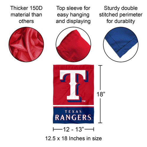 Texas Rangers Garden Flag and Yard Banner - Picture 2 of 5
