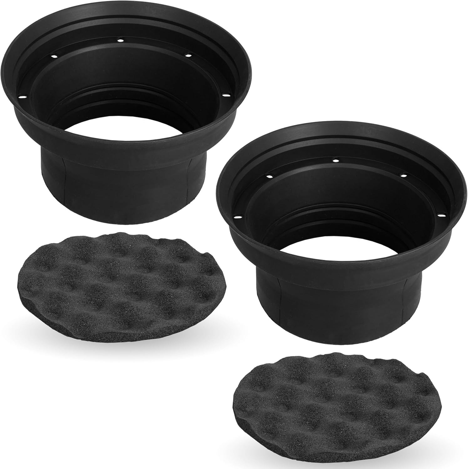 XBAF65 2 Piece 6.5" or 6.75" Weatherproof Silicone Rubber Speaker Baffle Kit