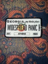 Vintage 1998 Official Widespread Panic License Plate Luggage Tag/Patch (4.5x3in)