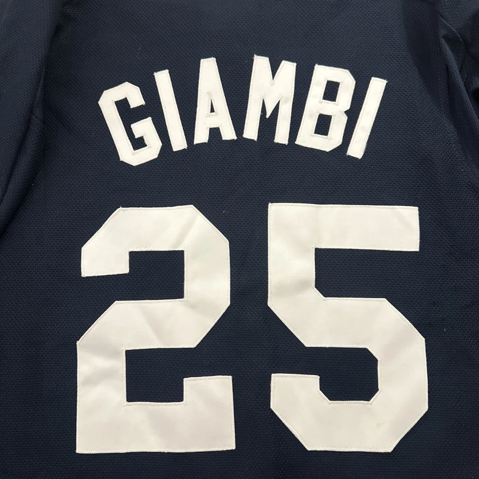 Camiseta deportiva para hombre Jason Giambi 2003 New York Yankees Serie Mundial azul grande Foto 2 de 4