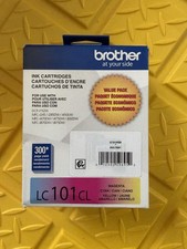 Genuine Brother LC 101 CL Ink Cartridge Magenta Cyan Yellow EXP 08/2025