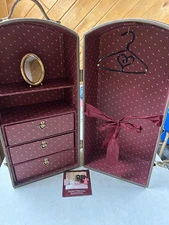 AMERICAN GIRL PLEASANT COMPANY SAMANTHA DOLL STEAMER TRUNK CARRYING CASE