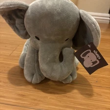KINREX Stuffed Elephant Plush Animal Toys for Baby, Boy, Girls - Gray 9 " NWT