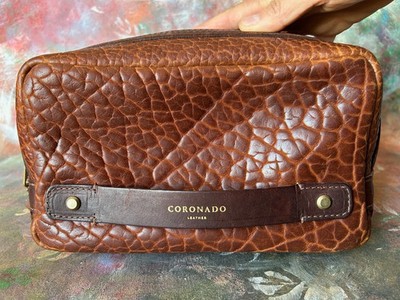 CORONADO LEATHER  No. 590  Bison Leather Travel Kit in Walnut