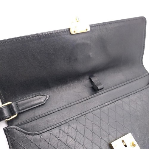 Gianni Versace Sunburst Leather Clutch Bag Black & Gold Unisex Used - 第 11/18 張圖片