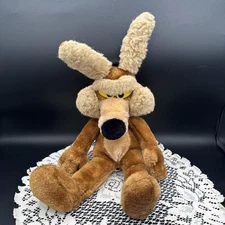 1993 Vtg 24K WILE E. COYOTE Stuffed Plush Mighty Star Warner Bros 12in" *READ*