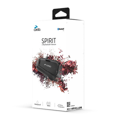 Cardo Spirit 2-Way Motorcycle Intercom - Waterproof/Bluetooth - (Single Kit)