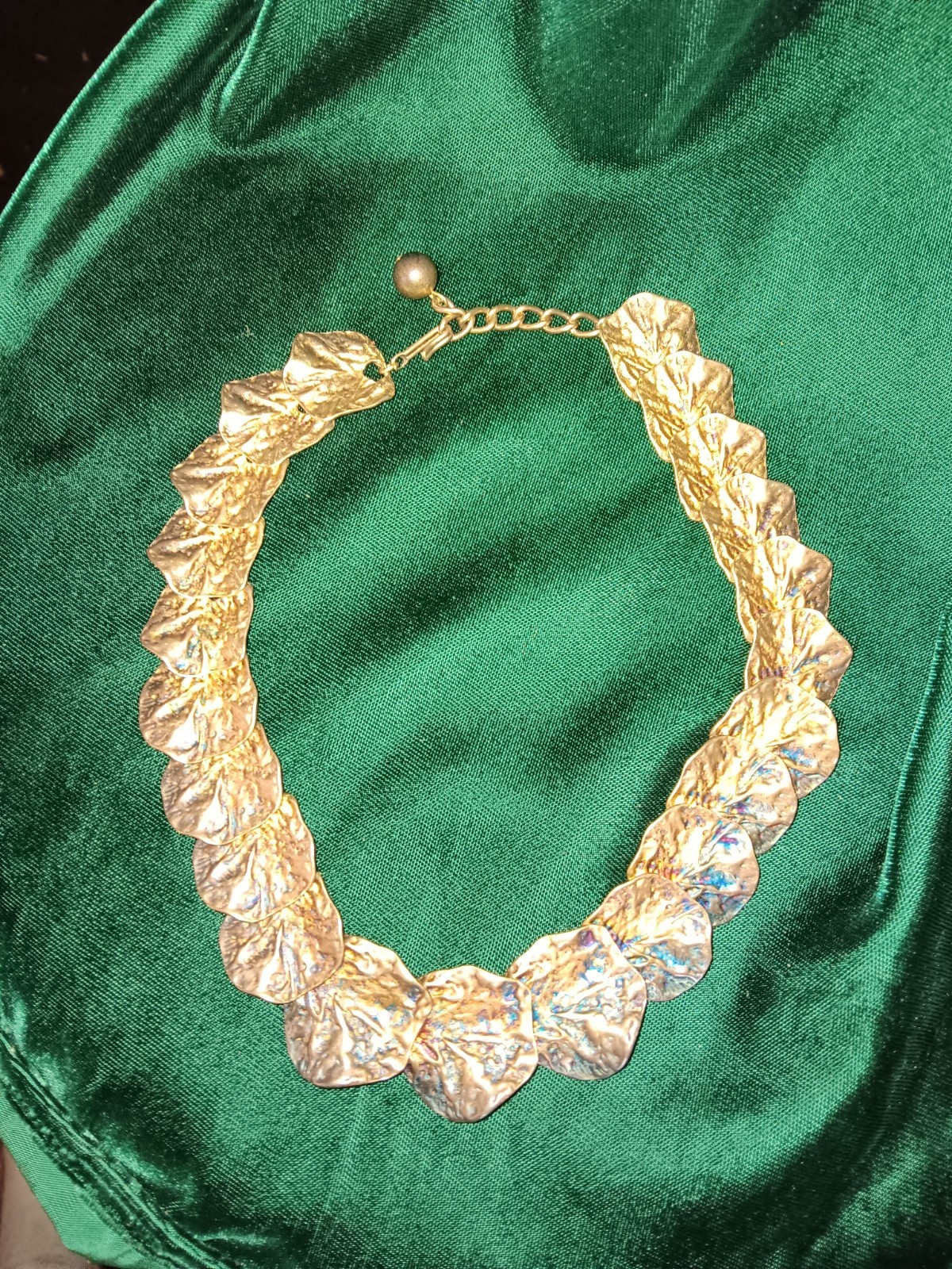 Vintage KJL Kenneth J Lane Brutalist Leaf Neclace - image 1