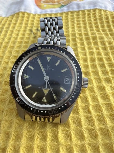 Orologio Vintage HELBROS Skin Diver Automatico Germania Ovest tutto originale anni 60