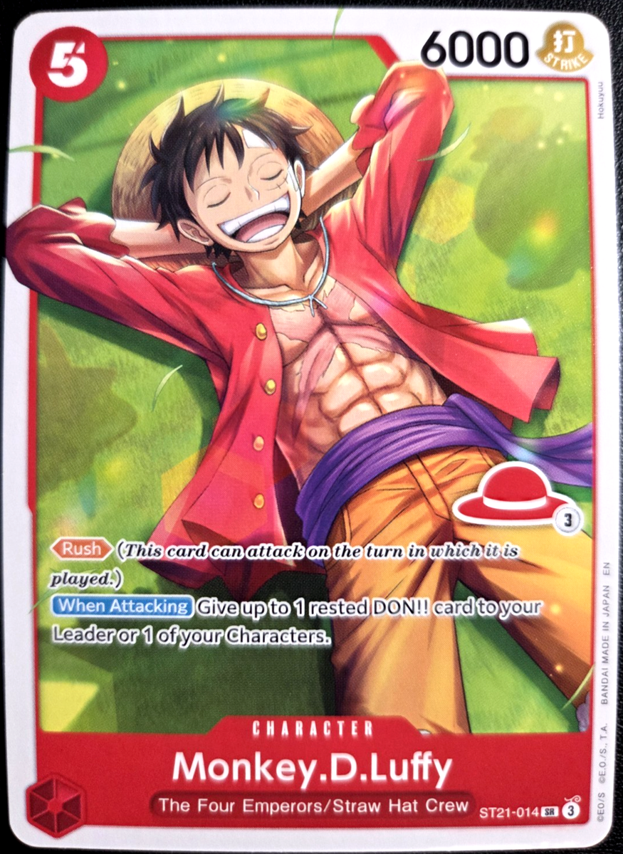 Monkey.D.Luffy ST21-014 SR ONE PIECE Tcg Card Game NM Red Non Holo