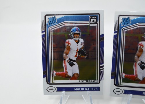 2024 Optic Malik Nabers Rated Rookie Cards New York Giants #271 (3) Card Lot - Picture 2 of 5