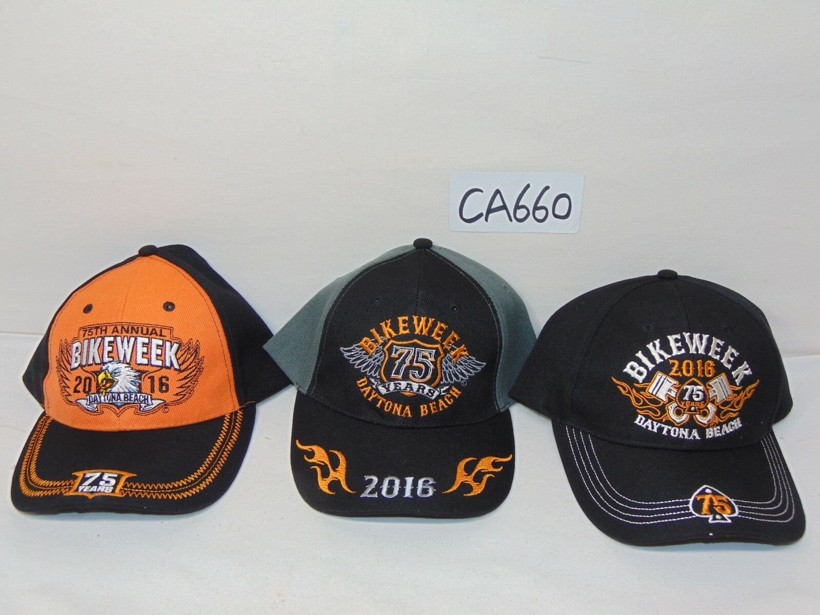 Lot 2016 Adjustable Trucker Hat Black Orange