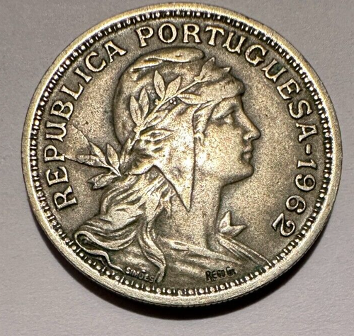 1962 Portugal 50 Centavos Coin - KM# 577