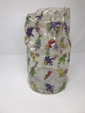 VINTAGE TELETUBBIES Clear Bag  1998 Ragdoll  Clear Vinyl Drawstring Bucket Bag