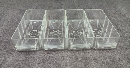Clear Acrylic Plastic Storage Organizer Replacement Drawers Lot of 4 Unbranded