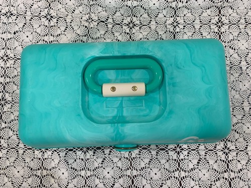 Large Green Teal CABOODLES CASE #2630 Tiered Organizer Great Condition - Picture 4 of 13
