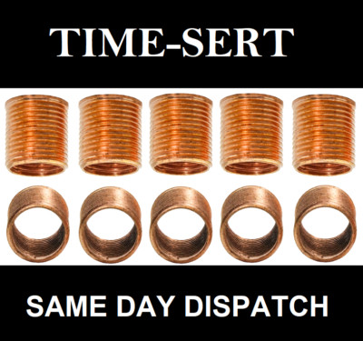 5 x Wurth M14 x 1,25 x 15 mm TIME SERT  EINSÄTZE - KUPFERBESCHICHTET - ZÜNDKERZE 