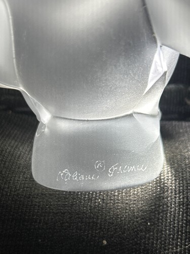 Elegant Lalique Crystal Frosted Sparrow Birds set of 4 All Signed Lalique France - Picture 8 of 17