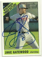 2015 Topps Heritage JACOB JAKE GATEWOOD Signed Card autograph MARLINS RC