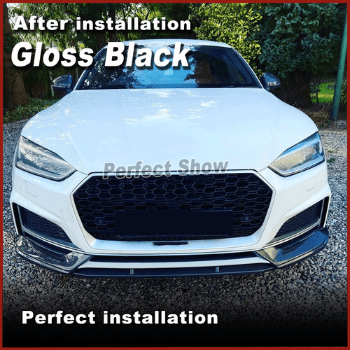 Glanz Schwarz Frontspoiler Frontlippe Splitter Passt für Audi A5 B9 Sline S5 17+ - Bild 2 von 10