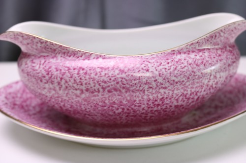 Sango Pink Jazz Gravy Barco Placa Base Adjunta TC Borde Dorado Moteado Japón - Imagen 2 de 6