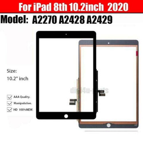 Per iPad 2020 8a Generazione A2270 A2428 Touch Screen Digitalizzatore Ricambio Nero/Bianco - Foto 5 di 6
