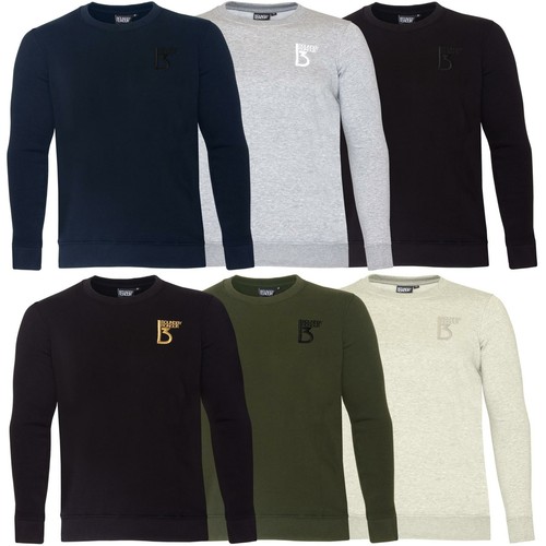 New Mens Sweatshirt Plain Fleece Crew 