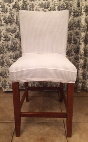 Removable Stretch Form Fit Fabric Dining Room Chair Slipcovers Set of 2 Or 4 Pcs - Picture 2 of 7