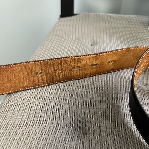 Cinturón Coach Vintage Pequeño Cuero de Vaca 8500 Negro Latón Hebilla Clásico EE. UU. - Imagen 5 de 15
