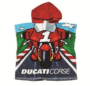 Details About Ducati Corse Poncho De Bain Enfants Serviette Toilette Comic Peignoir