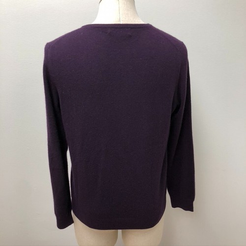 Bloomingdales The Mens Store Cashmere Sweater Mens Medium Purple Minimalist - Picture 8 of 11