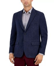 Tommy Hilfiger Men's Modern-Fit All Wool Sport Coats Blue B4HP