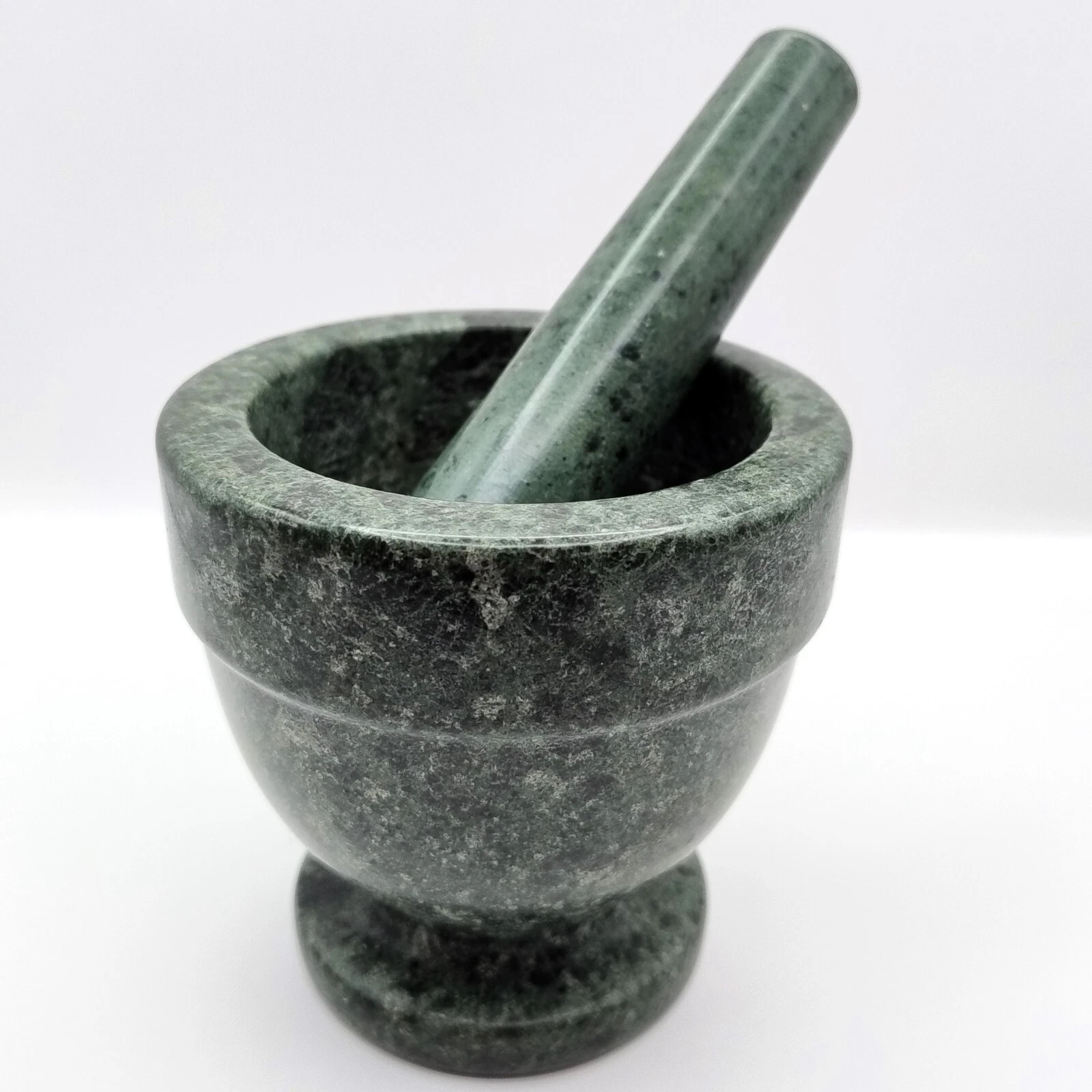 Mortar & Pestle Green Marble Footed Herb Grinder Ornament 4"H Home Birthday Gift