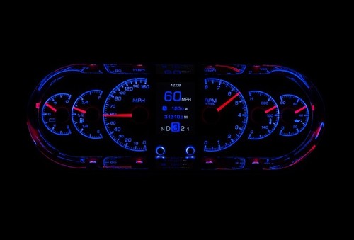 Dakota Digital Universal Rounded Rectangle Analog Gauge System Silver HDX-2018-S - Picture 4 of 15