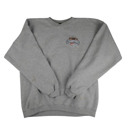 【US限定】STARTER NFL Denver Broncos Vintage Hoodie Gray Official Denver Broncos Starter Hoodies, Starter Broncos