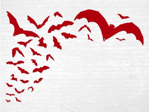Bats Decal, Flying Foxes Colony, Vinyl Sticker for Cars, Laptops, Halloween Fun - 第 22/39 張圖片