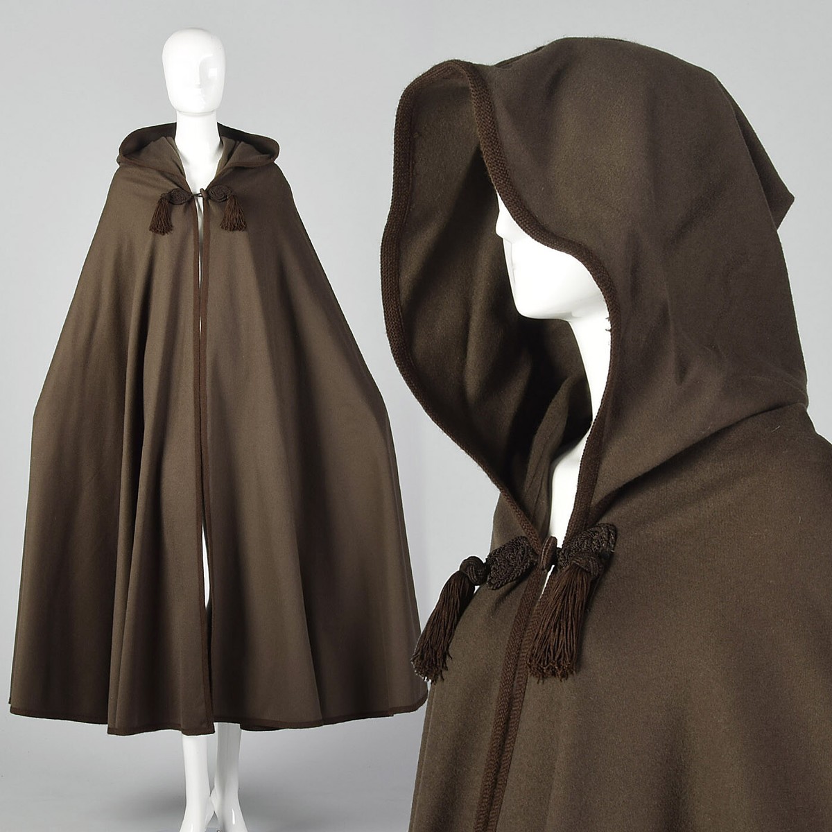 イヴサンローラン　マント 1976 Yves Saint Laurent Russian Collection Cloak Hooded Full Sweep