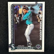 🔥🔥🔥 2025 topps series 1 baseball Julio Rodriguez Dugout Peeks🔥🔥🔥  