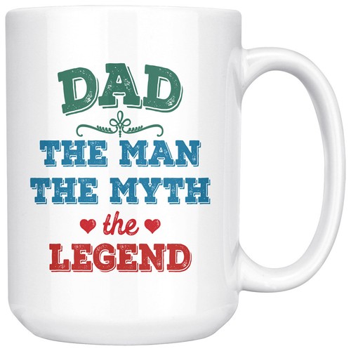 Dad Man Myth Legend Coffee Mug, Fathers Day Mugs, Best Christmas Birthday Gift - 第 1/8 張圖片