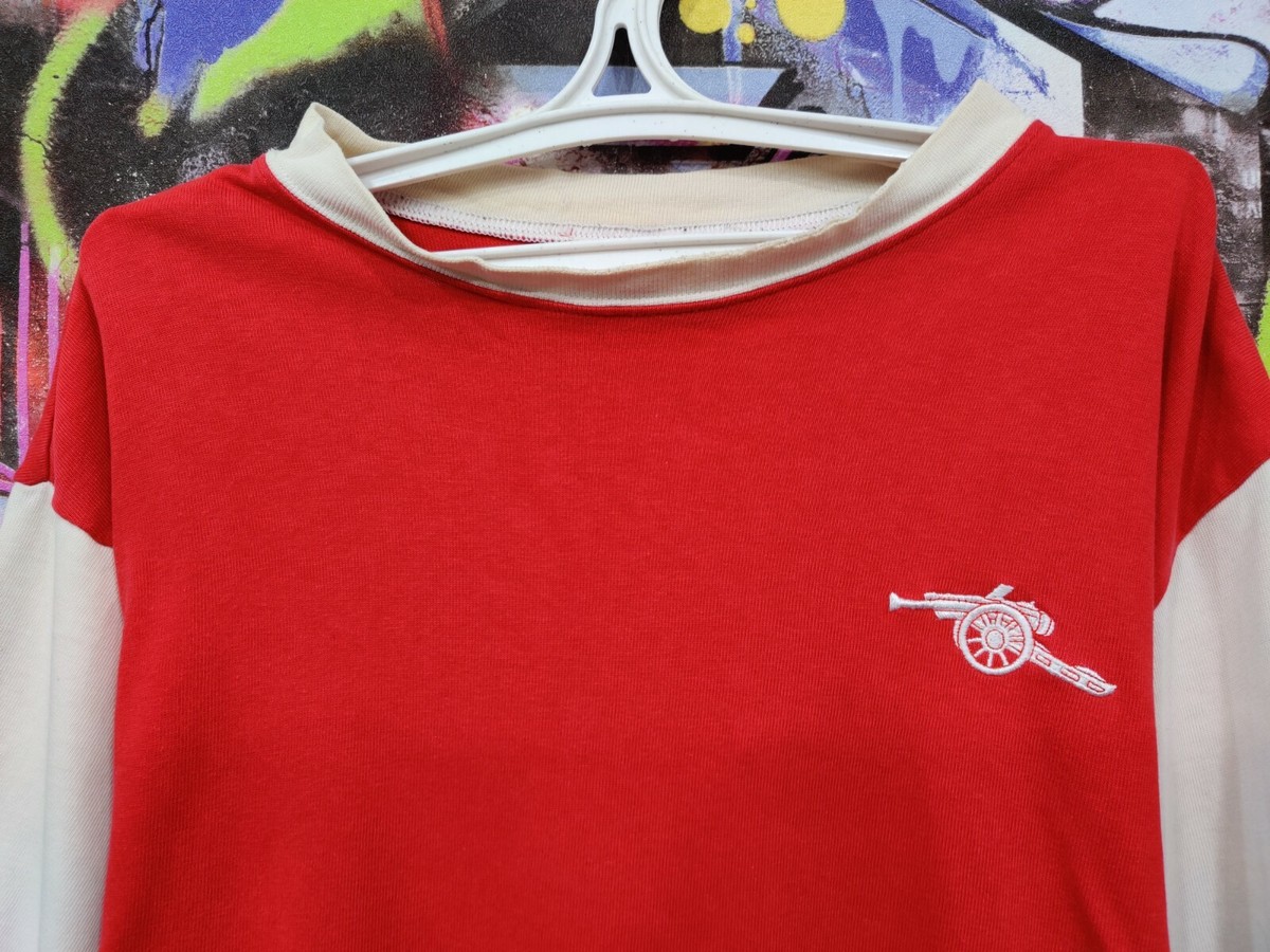 ウェア Arsenal Retro 1970s  Shirt 7 ARSENAL FC STYLE 1970 SHIRT RETRO SCORE DRAW COTTON JERSEY