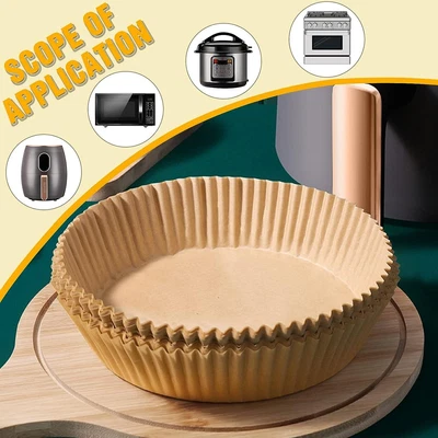 500pcs Air Fryer Disposable Parchment Baking Paper Non-Stick Liner Pan Oven Mat - Picture 2 of 13
