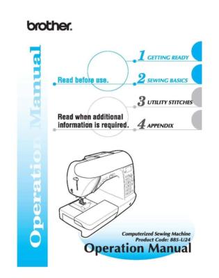 Brother SB4138 Sewing Machine Manual User Guide COLOR Copy Reprint