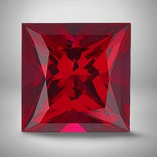 Ruby Square Cut Gemstone 1 Cts - 6 mm Lustrous Loose Gem