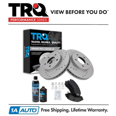 TRQ Front Ceramic Brake Pad & Performance Rotor Kit for Buick Pontiac 2WD