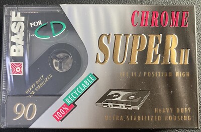BASF Cassette Tape Chrome Super II Chrome C - 90 Vintage 1993 Sealed
