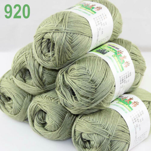 Sale Lot 6SkeinsX50g Soft Bamboo Cotton Baby Wrap Hand Knitting Crochet Yarn - Picture 25 of 45