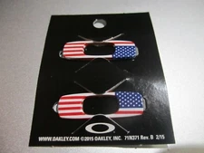 Oakley Batwolf Sunglasses Replacement Icons Attachments Logo Pair USA Flag New