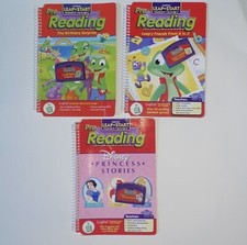 Lot Of 3 Leap Frog Leap Start - Pre Reading Books  Cartridges- Princesses  