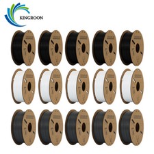 Kingroon 10KG 5KG 1,75mm PLA PETG Filament 3D Drucker Verbrauchsmaterial Schwarz