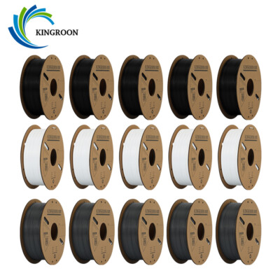 Kingroon 10KG 5KG 1,75mm PLA PETG Filament 3D Drucker Verbrauchsmaterial Schwarz